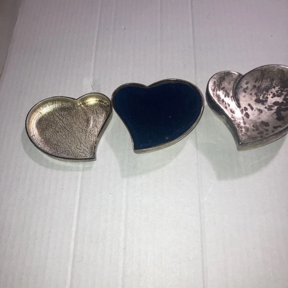 vintage silver heart jewelry box Set - Picture 2 of 9